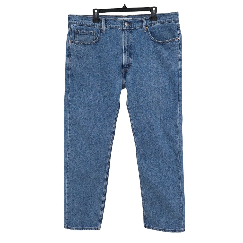 Levis Signature Regular Fit Straight Stretch Medium Wash Jeans Mens W40 L30
